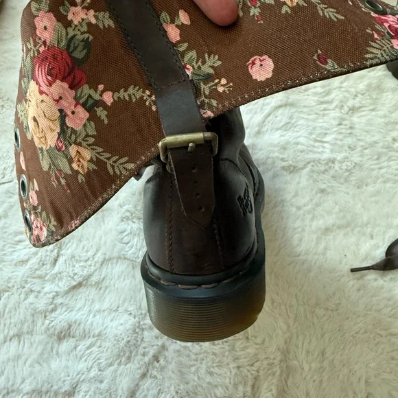 Dr. Marten Triumph floral fold over combat boots size 8 - Picture 4 of 11